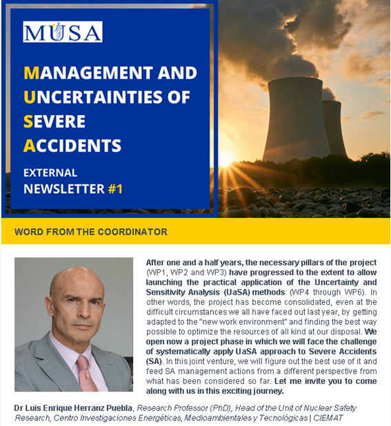 MUSA, Management and Uncertainties of Severe Accidents