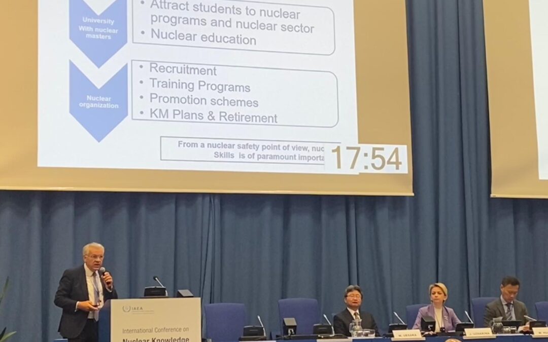 El consejero  Javier Dies participa en la Conferencia Internacional sobre Gestión del Conocimiento Nuclear y Desarrollo de Recursos Humanos del OIEA