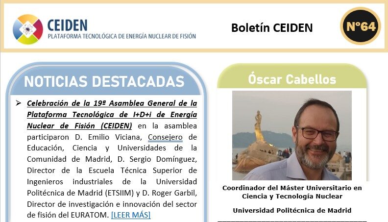 Publicación del boletín número 64 de CEIDEN